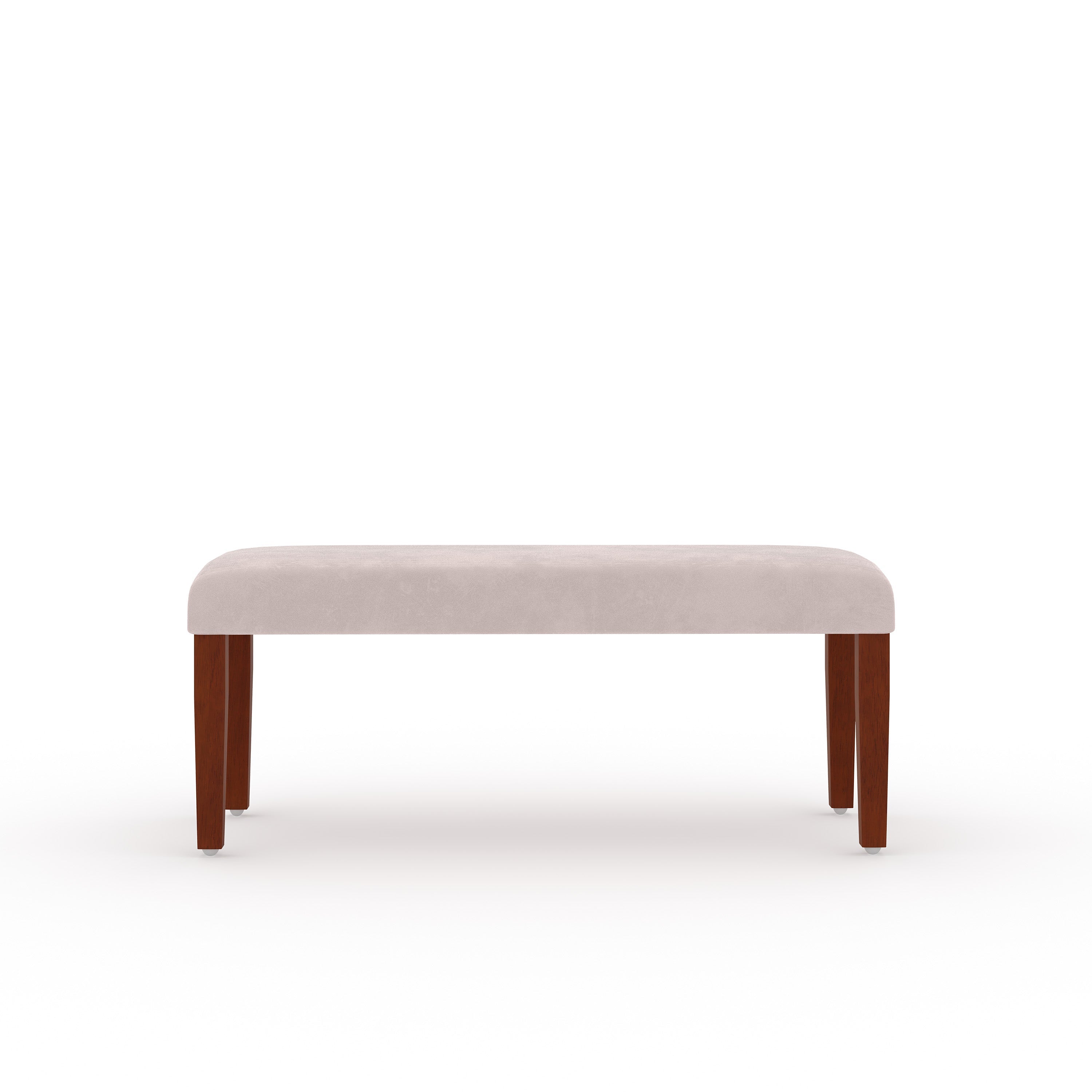 DELIGHT Anemone Solid Wood 6-Seater Marble Top Dining Table With 4 Upholstery Chairs And 1 Bench in Walnut Color
