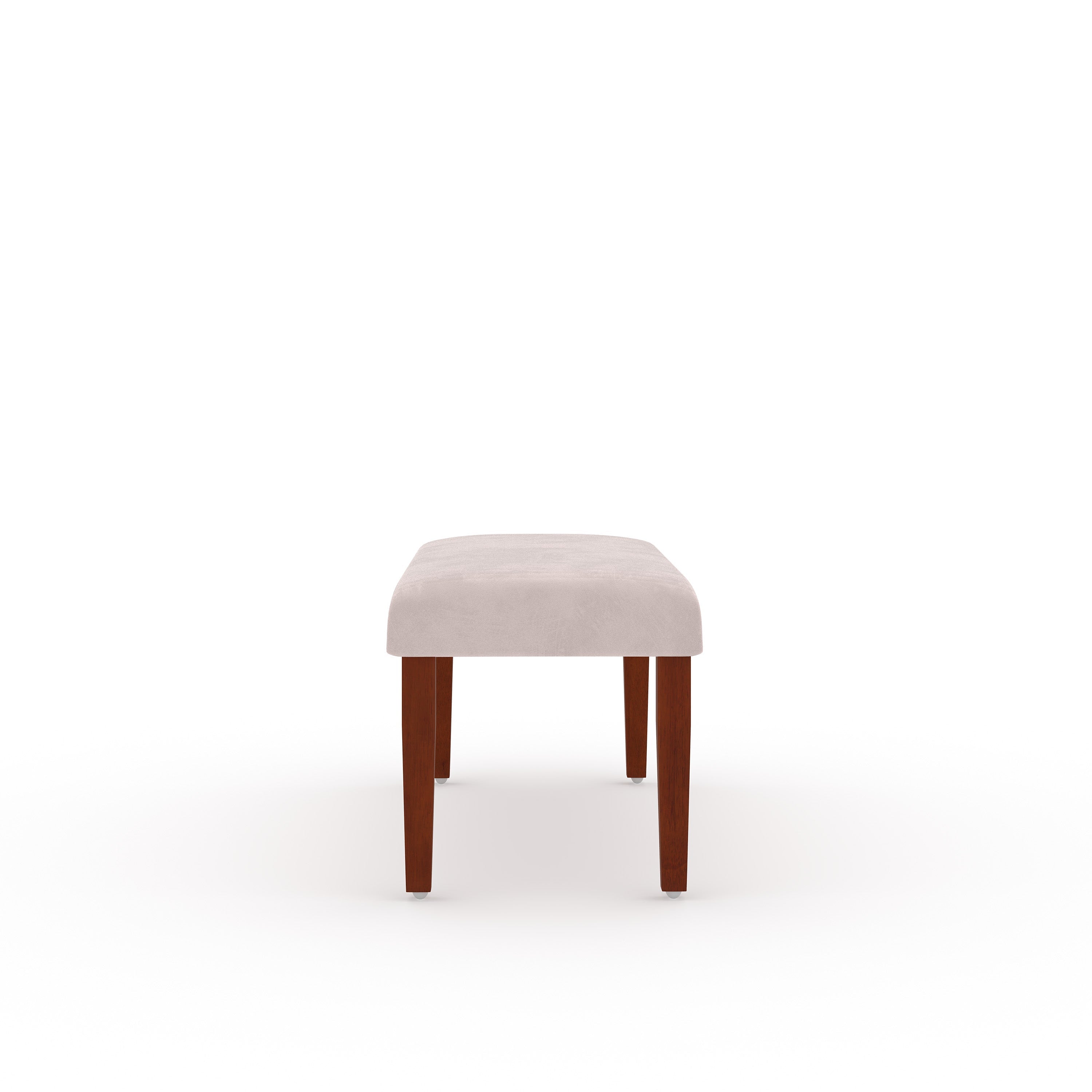 DELIGHT Anemone Solid Wood 6-Seater Marble Top Dining Table With 4 Upholstery Chairs And 1 Bench in Walnut Color