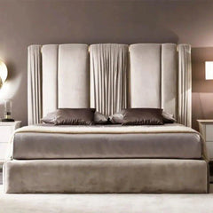 Venus Luxury Upholstered Bed in Suede