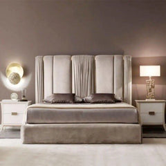 Venus Luxury Upholstered Bed in Suede