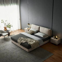 Step Up Pro Luxury Upholstered Bed in Suede