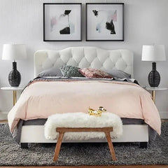 Signature Luxury Upholstered Bed in Suede