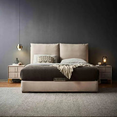 Step Up Pro Luxury Upholstered Bed in Suede