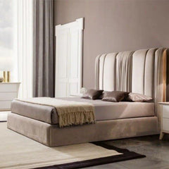 Venus Luxury Upholstered Bed in Suede