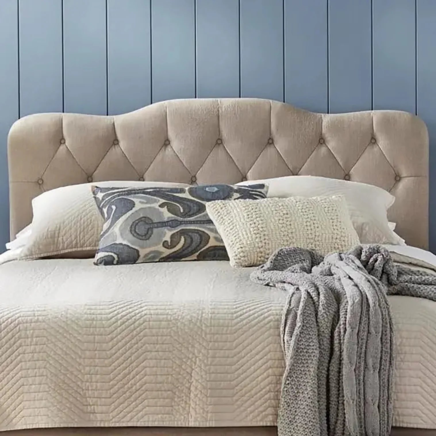 Signature Luxury Upholstered Bed in Suede