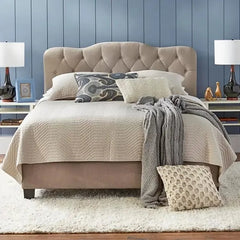 Signature Luxury Upholstered Bed in Suede