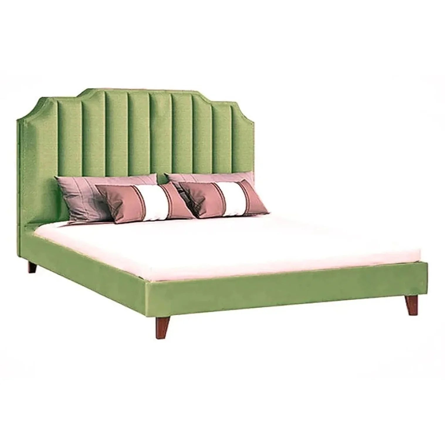 Single Luxury Upholstered Bed Without Storage In Suede