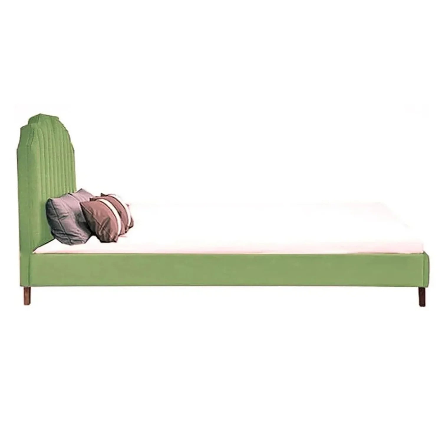 Single Luxury Upholstered Bed Without Storage In Suede