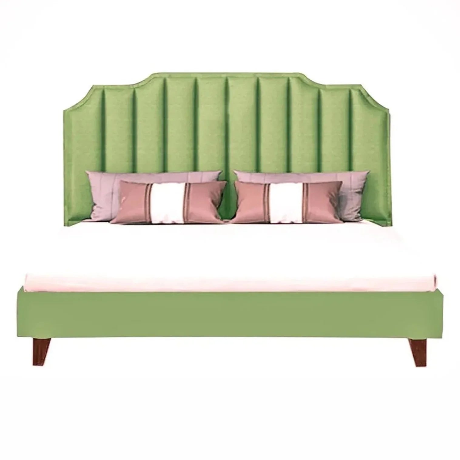 Single Luxury Upholstered Bed Without Storage In Suede