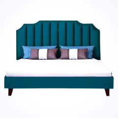 Single Luxury Upholstered Bed Without Storage In Suede