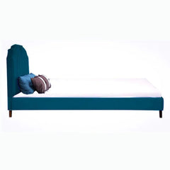 Single Luxury Upholstered Bed Without Storage In Suede