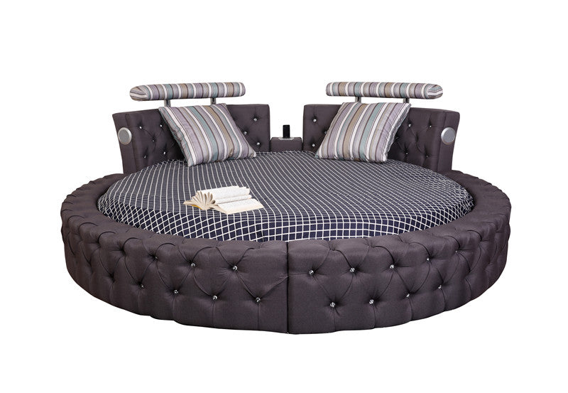 Deluxe Round Bed in Rich Suede