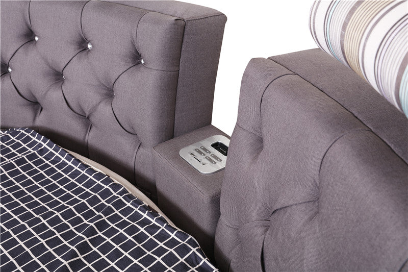 Deluxe Round Bed in Rich Suede