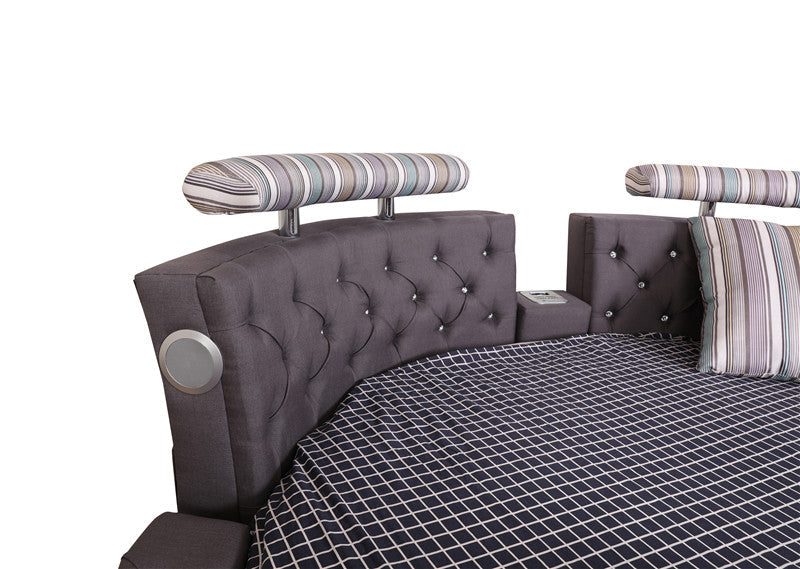 Deluxe Round Bed in Rich Suede