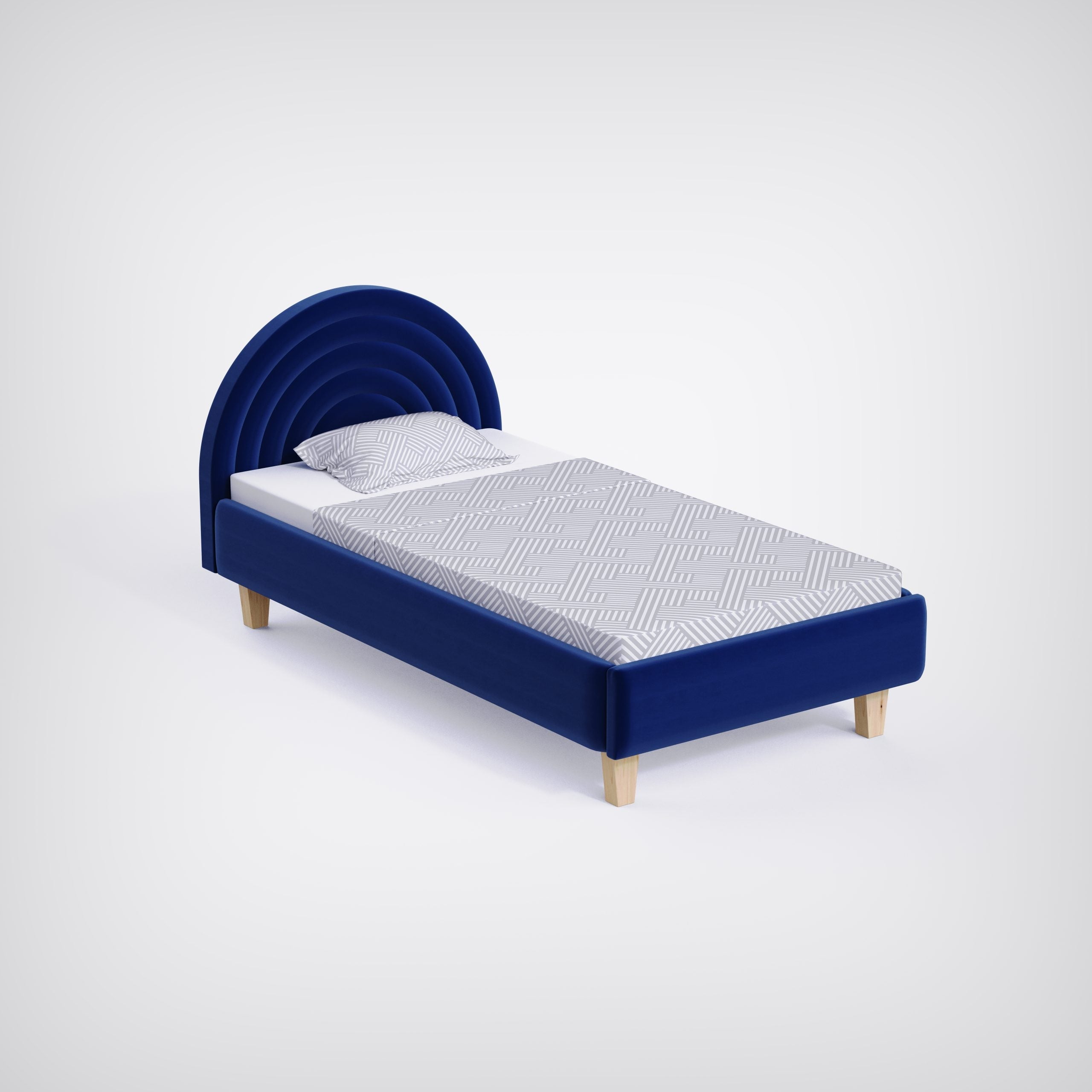 Children's Rainbow Bed in Suede